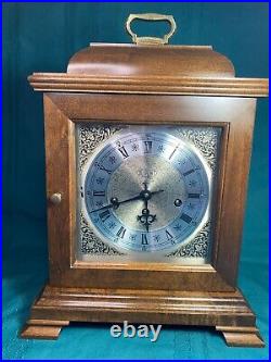 Vtg Hamilton Wheatland Westminster Chime Clock 340-020 W Germany Works with Key