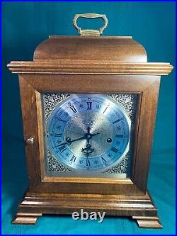 Vtg Hamilton Wheatland Westminster Chime Clock 340-020 W Germany Works with Key