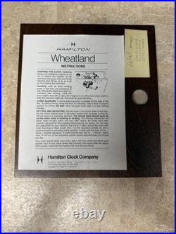 Vtg Hamilton Wheatland Westminster Chime Mantel Clock 340-020 Key Parts ONLY