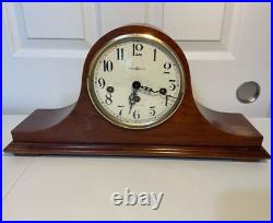 Vtg Howard Miller Mantle Clock 612-439 Westminster Chime W Key Wind Movement MCM