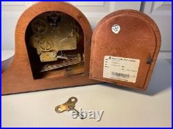 Vtg Howard Miller Mantle Clock 612-439 Westminster Chime W Key Wind Movement MCM