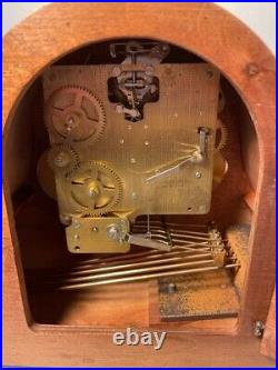 Vtg Howard Miller Mantle Clock 612-439 Westminster Chime W Key Wind Movement MCM