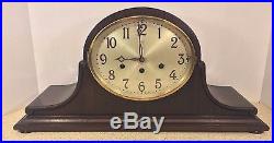Vtg Junghans Mantel Clock with Oval Face Westminster Chimes Runs & Strikes