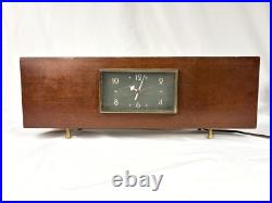 Vtg MCM SESSIONS 2C Westminster Chime Electric Mantle Clock Brass Cone Feet