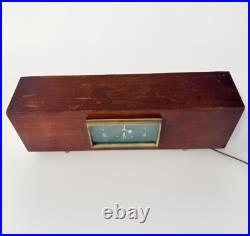 Vtg MCM SESSIONS 2C Westminster Chime Electric Mantle Clock Brass Cone Feet