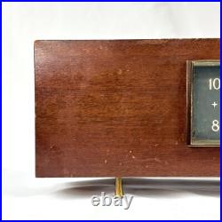 Vtg MCM SESSIONS 2C Westminster Chime Electric Mantle Clock Brass Cone Feet