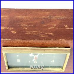 Vtg MCM SESSIONS 2C Westminster Chime Electric Mantle Clock Brass Cone Feet
