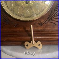 Vtg RARE Sligh German Mantle Chime Clock Model 0503-1-AN REPLACED Movement NICE