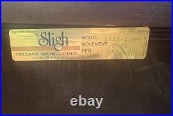 Vtg RARE Sligh German Mantle Chime Clock Model 0503-1-AN REPLACED Movement NICE