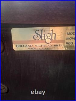 Vtg RARE Sligh German Mantle Chime Clock Model 0503-1-AN REPLACED Movement NICE