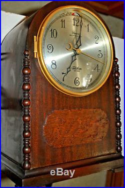 Vtg Revere Telechron Westminster Chime electric wood mantle clock Works