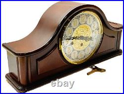 Vtg Seth Thomas (Hermle 21142-070340) Mahogany 8 Day Westminster Table Clock
