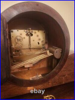 Vtg Sonibel MCM Veritable Westminster Chime Garant II Walnut Mantle Clock 28