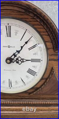Vtg Working Howard Miller 613-103 Westminster Chime Oak Mantle Clock FREEUSHIP