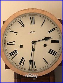 W. Haid Schoolhouse Octagon Wall Clock Germany Westminster Chimes with Key