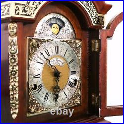 WARMINK Mantel TOP Clock XL Vintage TRIPLE CHIME Moonphase! 7 Jewels GLOSS Dutch