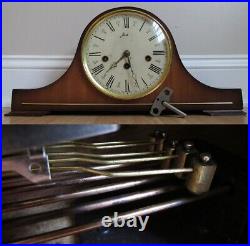 WESTMINSTER CHIMES mantel clock GERMAN key wind HAIM vintage WORKS