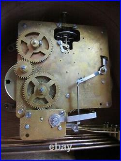 WESTMINSTER CHIMES mantel clock GERMAN key wind HAIM vintage WORKS