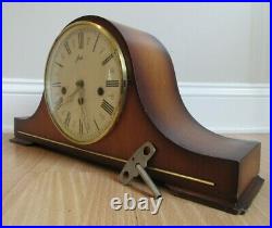 WESTMINSTER CHIMES mantel clock GERMAN key wind HAIM vintage WORKS