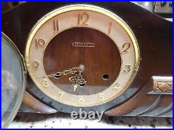 WESTMINSTER MULLINS FRENCH chime mantle clock WITH KEY NON WORKING