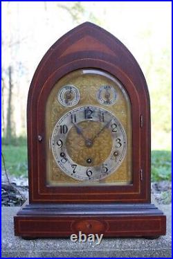 WESTMINSTER mantel clock ANTIQUE Kienzle Germany CATHEDRAL large & deep