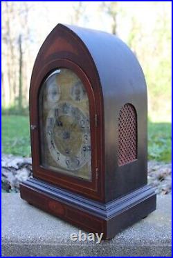 WESTMINSTER mantel clock ANTIQUE Kienzle Germany CATHEDRAL large & deep