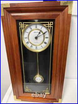 WORKING CHIME Alaron Oak Wood Wall Pendulum Clock Westminster Quartz