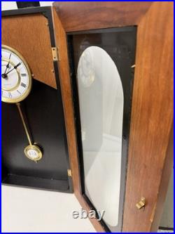 WORKING CHIME Alaron Oak Wood Wall Pendulum Clock Westminster Quartz