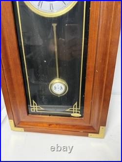 WORKING CHIME Alaron Oak Wood Wall Pendulum Clock Westminster Quartz