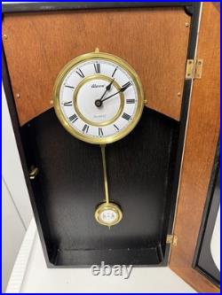 WORKING CHIME Alaron Oak Wood Wall Pendulum Clock Westminster Quartz