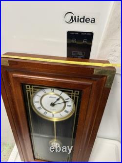 WORKING CHIME Alaron Oak Wood Wall Pendulum Clock Westminster Quartz