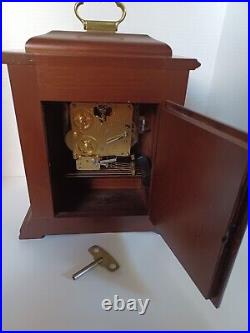 WORKING HERMLE MOVEMENT BALDWIN MANTEL CLOCK WESTMINSTER CHIME #M210 MAH With KEY