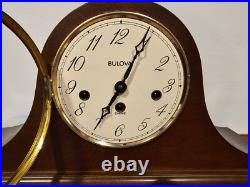 WORKS GREAT! Bulova B1814 Dorchester 8 Day Westminster Chime Clock 340-020A