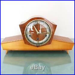 WUBA SCHATZ Clock Vintage RARE! WESTMINSTER Chime High Gloss Multi Color Germany