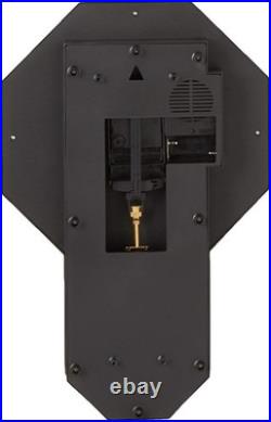 Wall Clock Faux Wood Pendulum Westminster Chime 17.5x11.25 Home Office Decor