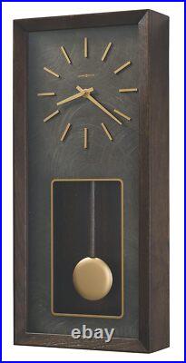 Wall Clock-Rectangular Battery-Operated Analog Clock Pendulum Westminster Chime
