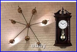 Wall Clocks Grandfather Wood Wall Clock with Chime. Pendulum Wood Traditiona