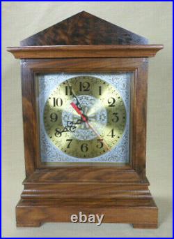 Walnut Bracket Clock / Mantel Clock / With Chimes / Handmade