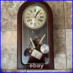 Waltham 31 Day Chime Wall Clock Cherry Wood Case(KEY WOUND)