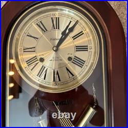 Waltham 31 Day Chime Wall Clock Cherry Wood Case(KEY WOUND)