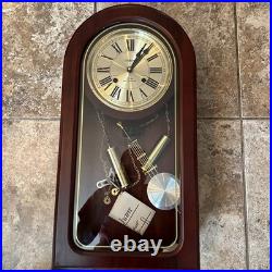 Waltham 31 Day Chime Wall Clock Cherry Wood Case(KEY WOUND)