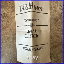 Waltham 31 Day Chime Wall Clock Cherry Wood Case(KEY WOUND)