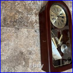Waltham 31 Day Chime Wall Clock Cherry Wood Case(KEY WOUND)