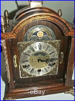 Warmink 8 day Westminster, Whittington, St. Michael, Moonphase, 8 Bars, Bracket Clock