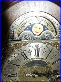 Warmink 8 day Westminster, Whittington, St. Michael, Moonphase, 8 Bars, Bracket Clock