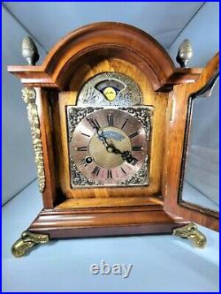 Warmink Clock Moon Phase Dial 3 Melodies incl. Westminster Vintage Mantel Clock