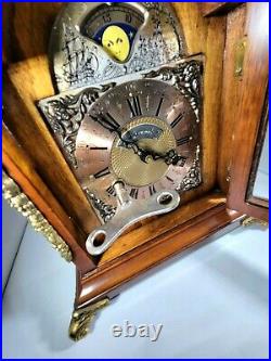 Warmink Clock Moon Phase Dial 3 Melodies incl. Westminster Vintage Mantel Clock