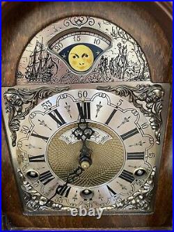 Warmink Clock Moonphase Dial 3 Melodies incl. Westminster Vintage Mantel Clock