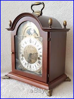 Warmink Mantel Clock Dutch Westminster Chimes Vintage Silent Mode 8 Day Key 36cm