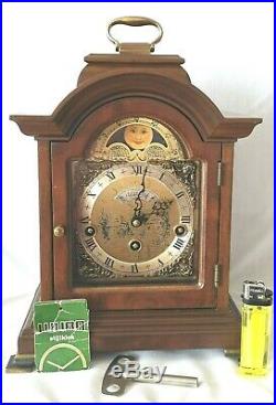 Warmink Mantel Clock Westminster Quarter Chime Moonphase 8 Day Silent Option